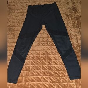 90 Degree by Reflex Black Mesh Detail Leggings